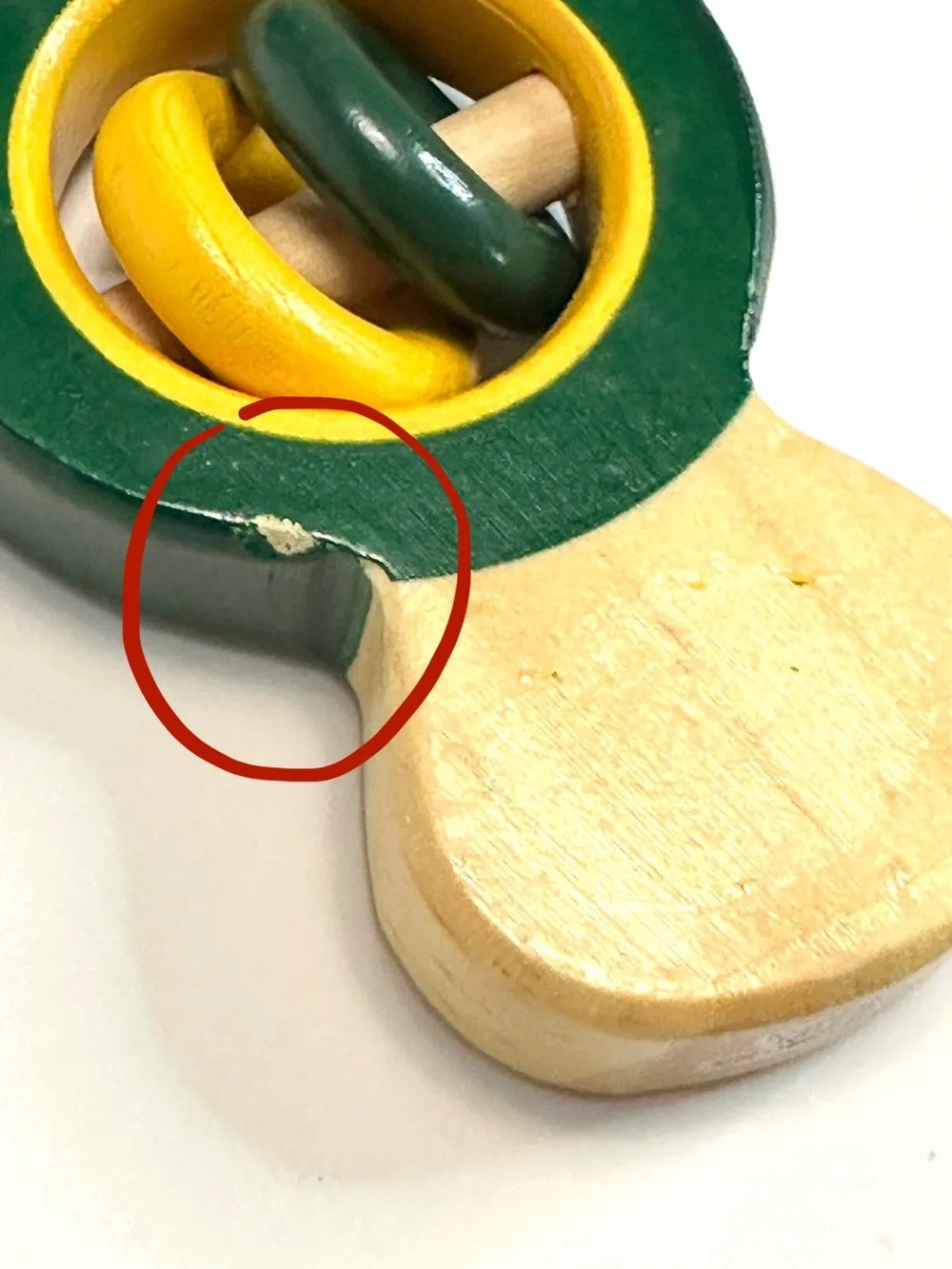 Green Bay Packers Wooden Baby Rattles